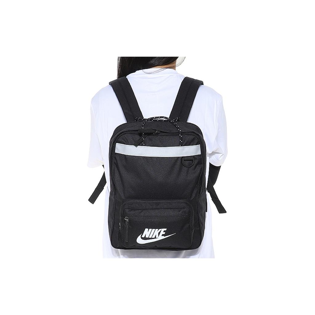 Nike Large Logo Sports Casual Polyester Backpack Unisex Backpack Black BA5927-010