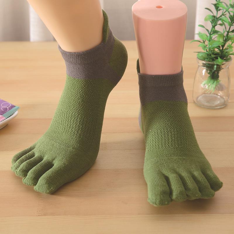 Men's Breathable Five-Toe Cotton Ankle Socks
