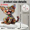 2D Colorful Animal Acrylic Ornaments Colorful Cat Figurine Decoration Kitten Standing Miniature Desktop Decoration For Home