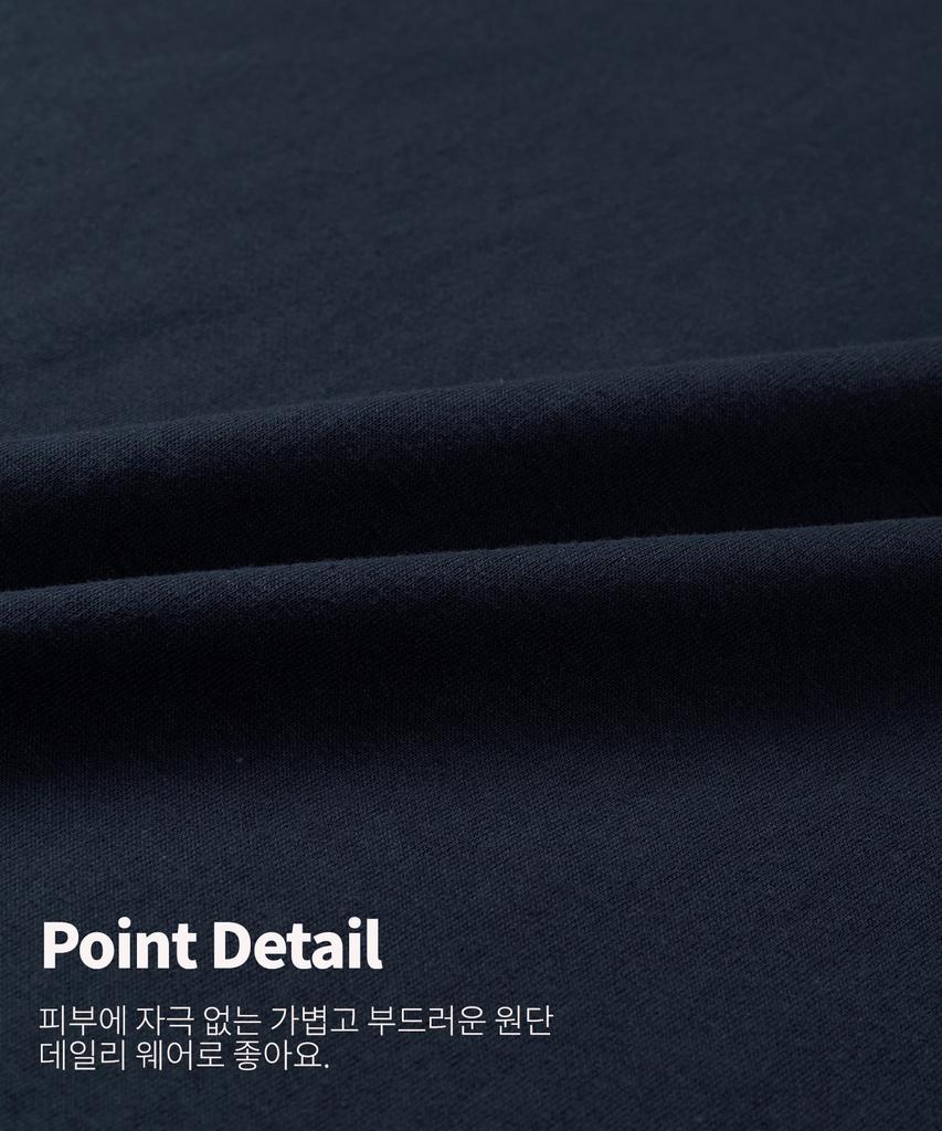 TOPBOY Double-Sided Oversized Crew Neck Short Sleeve T-Shirt Navy