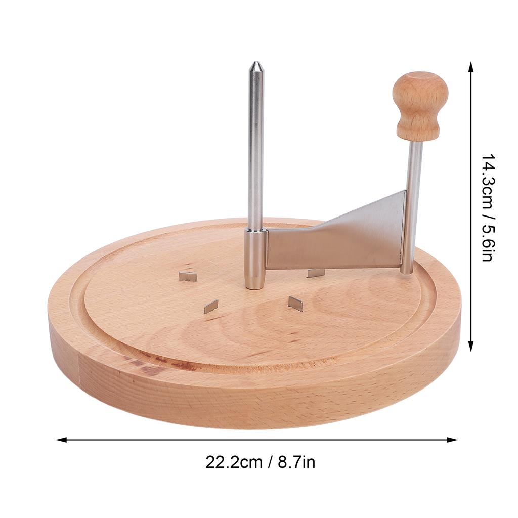 Cheese Shaver Beech Wood and 304 Stainless Steel Spiral Cheese Curler for Parties