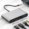 4 in 1 Docking Station TYPE-C to RJ45 100M HDMI USB3.0 PD Interface Hub Adapter