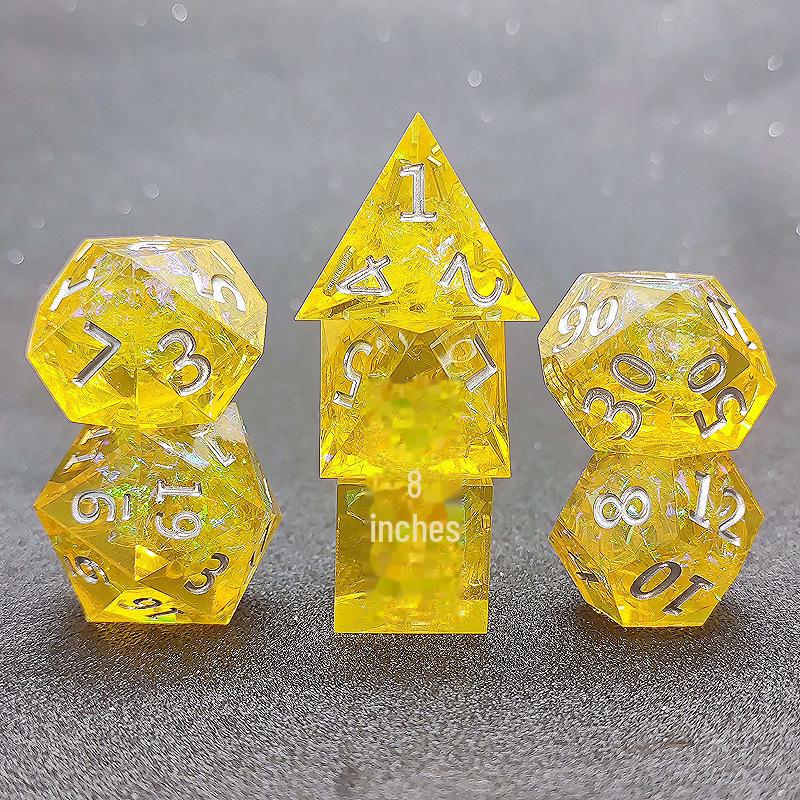 Sharp Resin Polyhedral Dice for Cthulhu, DND, and TRPG Board Games