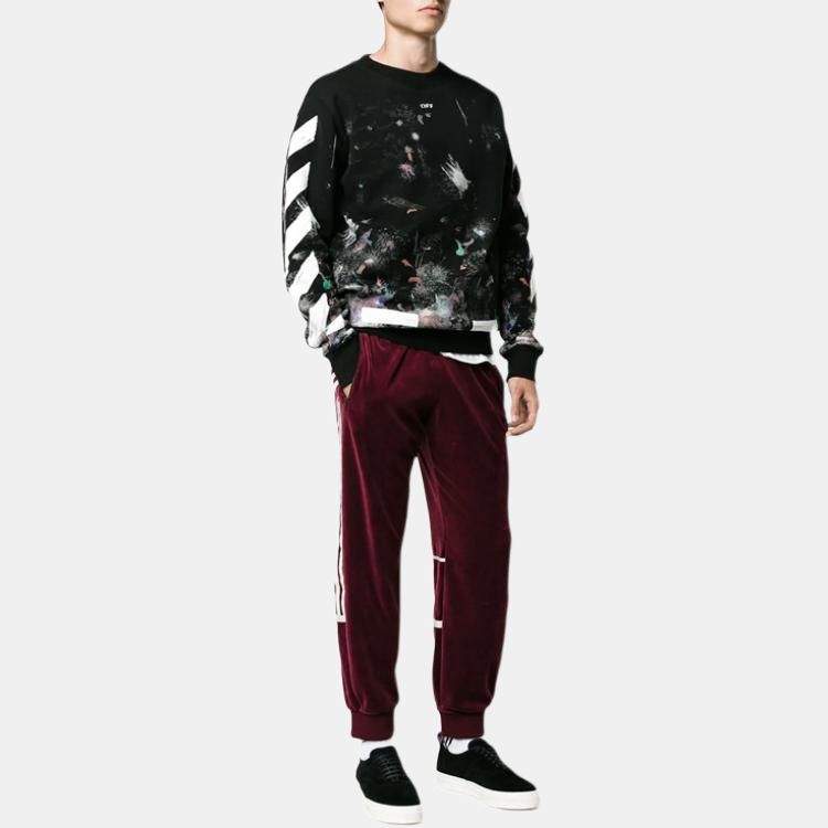OFF WHITE Sweatshirt Mens Black OMBA003F176190309901