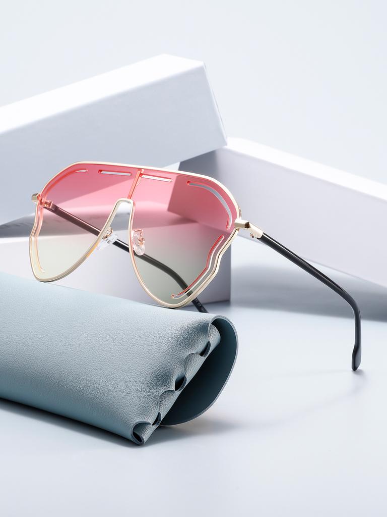 Einteilige hohle Sonnenbrille Sonnenbrille Trendy Sonnenbrille Frauen