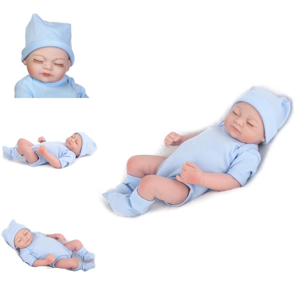 10-inch Lifelike Full Body Soft Vinyl Silicone Dolls For Girls Realistic Newborn Baby Companion