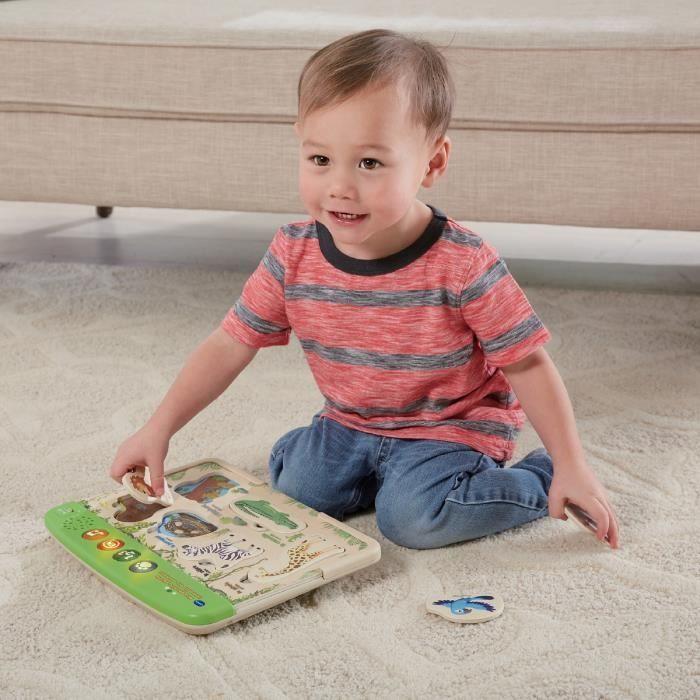 Jouet en bois interactif - VTECH - Mon Premier Puzzle des Animaux - FSC®