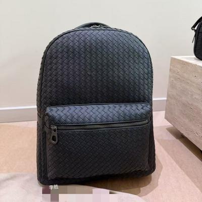 Geflochtener Rucksack Herren Leder Große Kapazität Pendlerrucksack Mode Freizeit Computertasche Trend Vielseitiges Modell