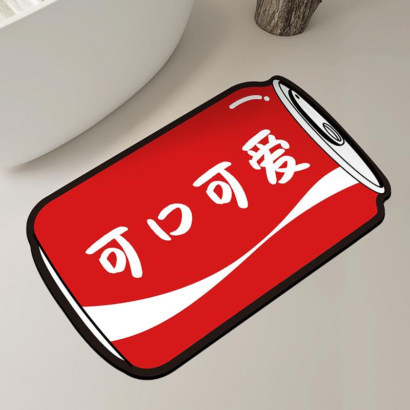 

Впитывающий Нескользящий Коврик для Ванной Комнаты с Принтом Колы - Настраиваемый Грязеотталкивающий Входной Дверной Коврик 40x60cm