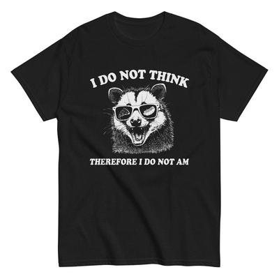 Opossum I Don'T Think Meme Cotton T Shirt Possum Pizza Hotdog Lover