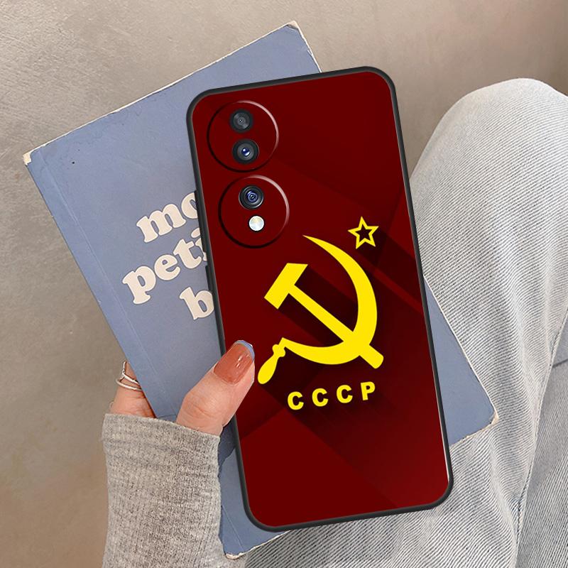 

Russia Soviet Emblem Flag Case For Honor Magic 5 6 7 8 Pro Cover For Honor 200 400 Lite 50 70 90 X8a X8b X9a X9b X9c Honor X9c