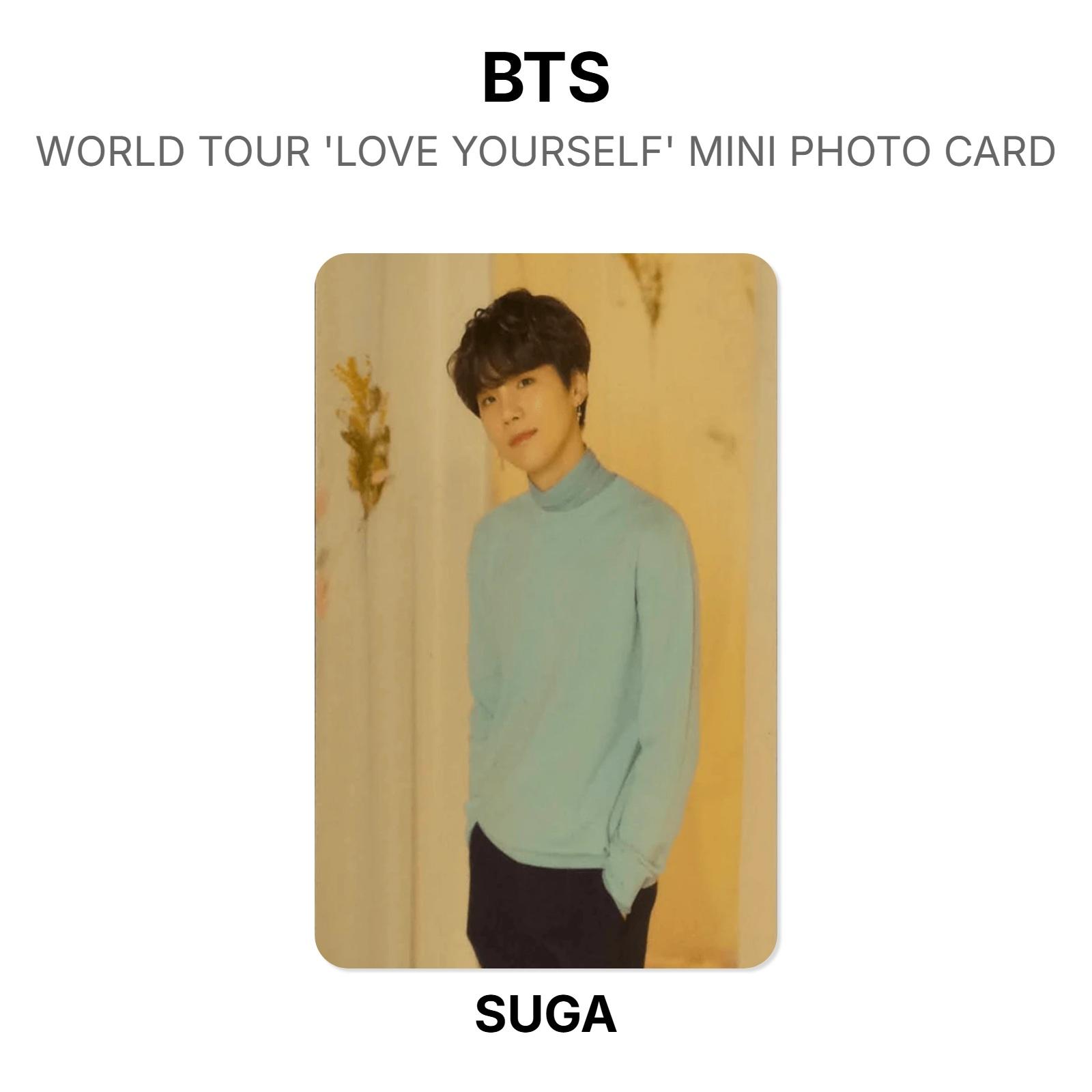 BTS МИРОВОЙ ТУР LOVE YOURSELF МИНИ ФОТОКАРТОЧКА Официальная фотокарточка SUGA