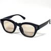 [FashionBerry] Black x Light Brown Big Frame Boston-Style Sunglasses, Fashion Glasses, Clear Lenses, UV Protection, Lightweight, Men's & Women's,