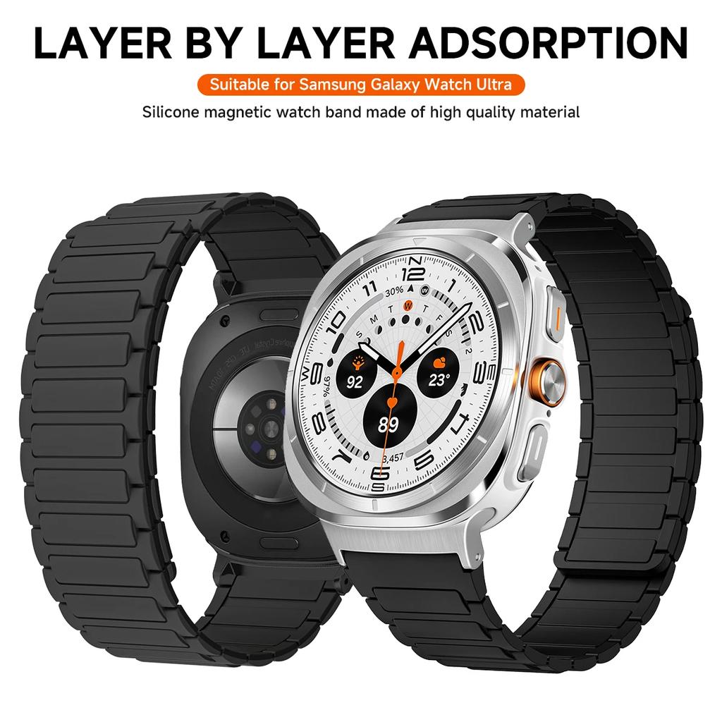 Pentru Brățară Magnetică Curea Samsung Galaxy Watch Ultra Pentru Samsung Galaxy Watch 7 47mm Accesorii Brățară Ceas Silicon