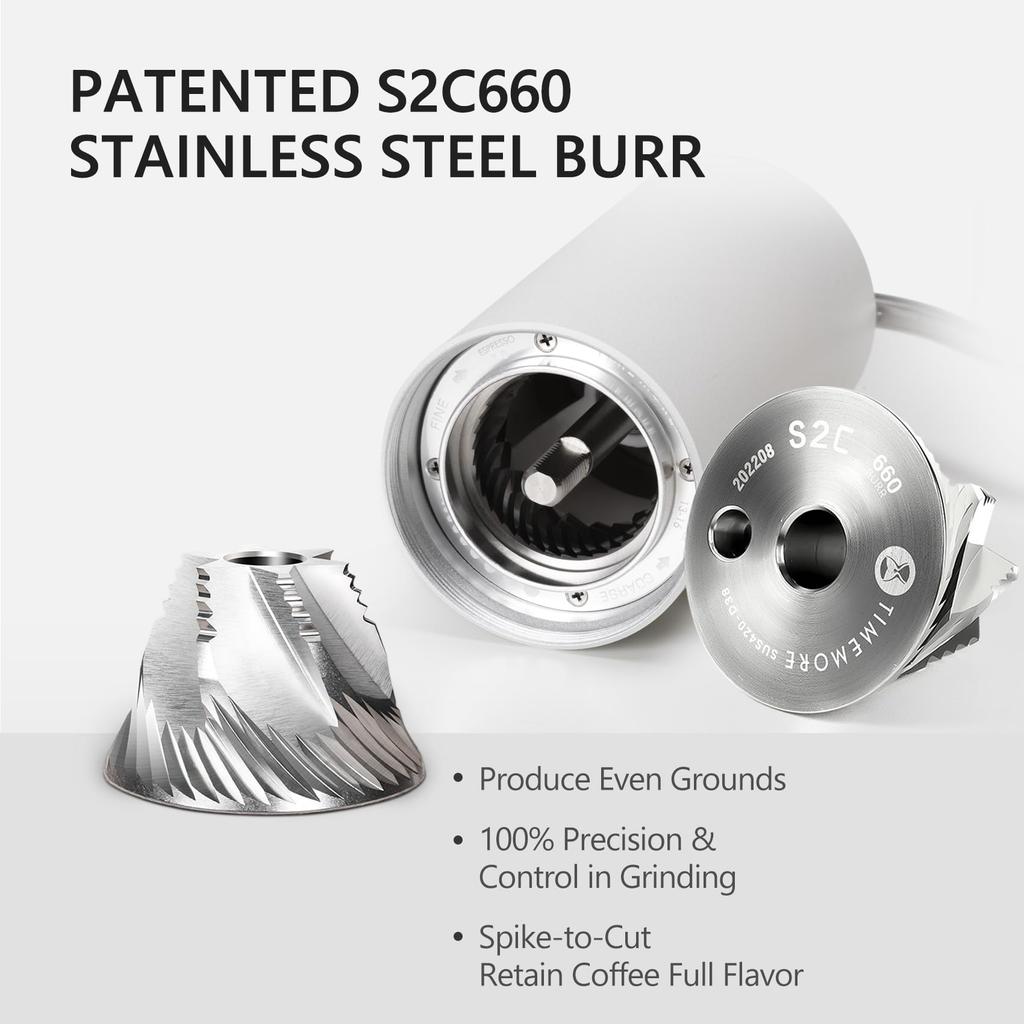 TIMEMORE C3S Manual Coffee Time 36 Levels Adjustable Easy To Stainless Steel Coffee Mill French Press Manual Coffee Grinder Mill, More, Roughness,