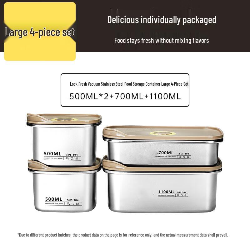 

Large 4-Piece Airtight Plastic Food Storage Set