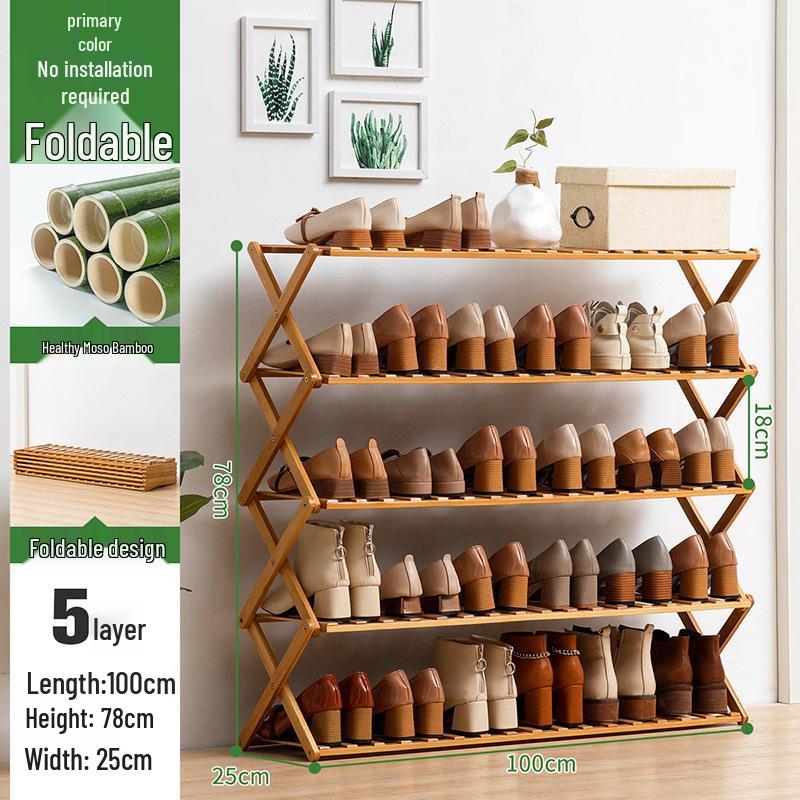 Compact Wooden Shoe Storage Rack: Multi-Layer, Dustproof Shoe Cabinet for Dorm or Entryway