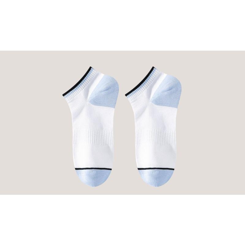 

Летние носки из хлопка, Мужские короткие носки, Чистый хлопок, Влаговпитывающие и Защищающие от запаха, Летние дышащие сетчатые спортивные носки с низким верхом, Носки-следки 1 pair белый