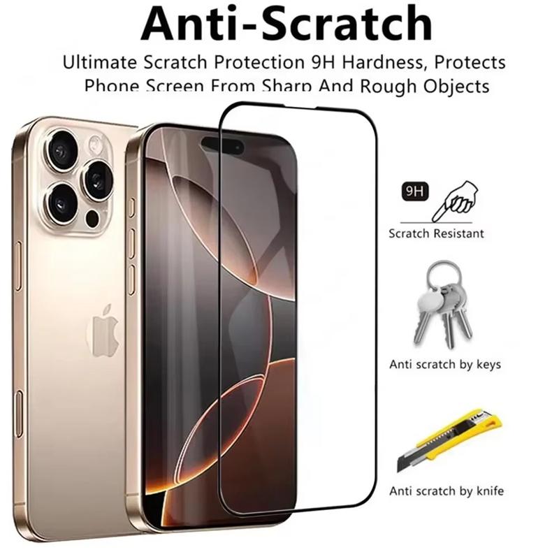 5 bucăți de sticlă securizată pentru iPhone 16 14 13 12 11 15 Pro Max sticlă de protecție pentru iPhone 13 Mini XR X XS MAX 8 Plus