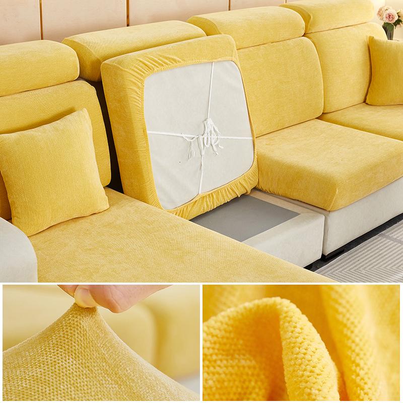 

Chenille Sofa Couch Cushion Covers Replacement Chair Cushion Covers Stretch Cushion Slipcovers Furniture Protector Sofa Slipcove 45x45cm pillowcase