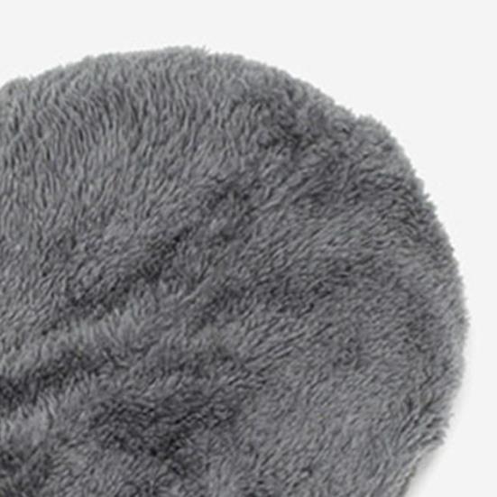 Winter Knitted Hat Solid Color Men Women Thickened Fleece Lining All-weather Hat Cold Weather Outdoor Headwear