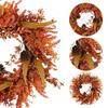 Wreath With Flocked Berries Eucalyptus Leaves Door Hanging Halloween Decor