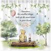 Classic Winnie Shower Curtain Set with 12 Hooks Watercolor Bear Girls Kids Cartoon Spring Bathroom Bathtubs Decor Waterproof with Washable Durable