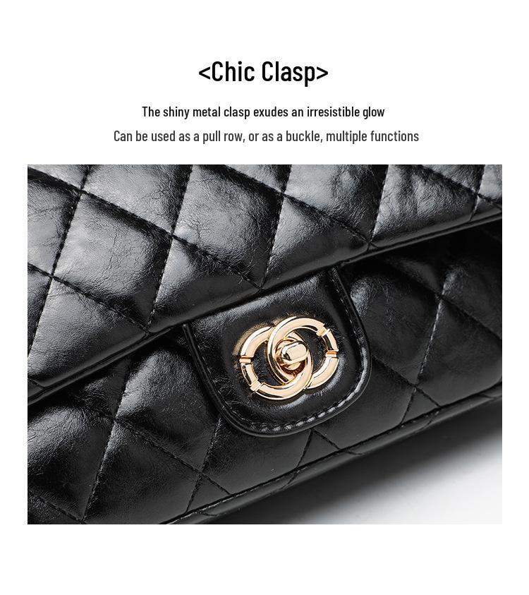 2026 Elegant Diamond Lattice Chain Bag: Women's High-End Small Square Makeup Box & Handheld Shoulder Bag.