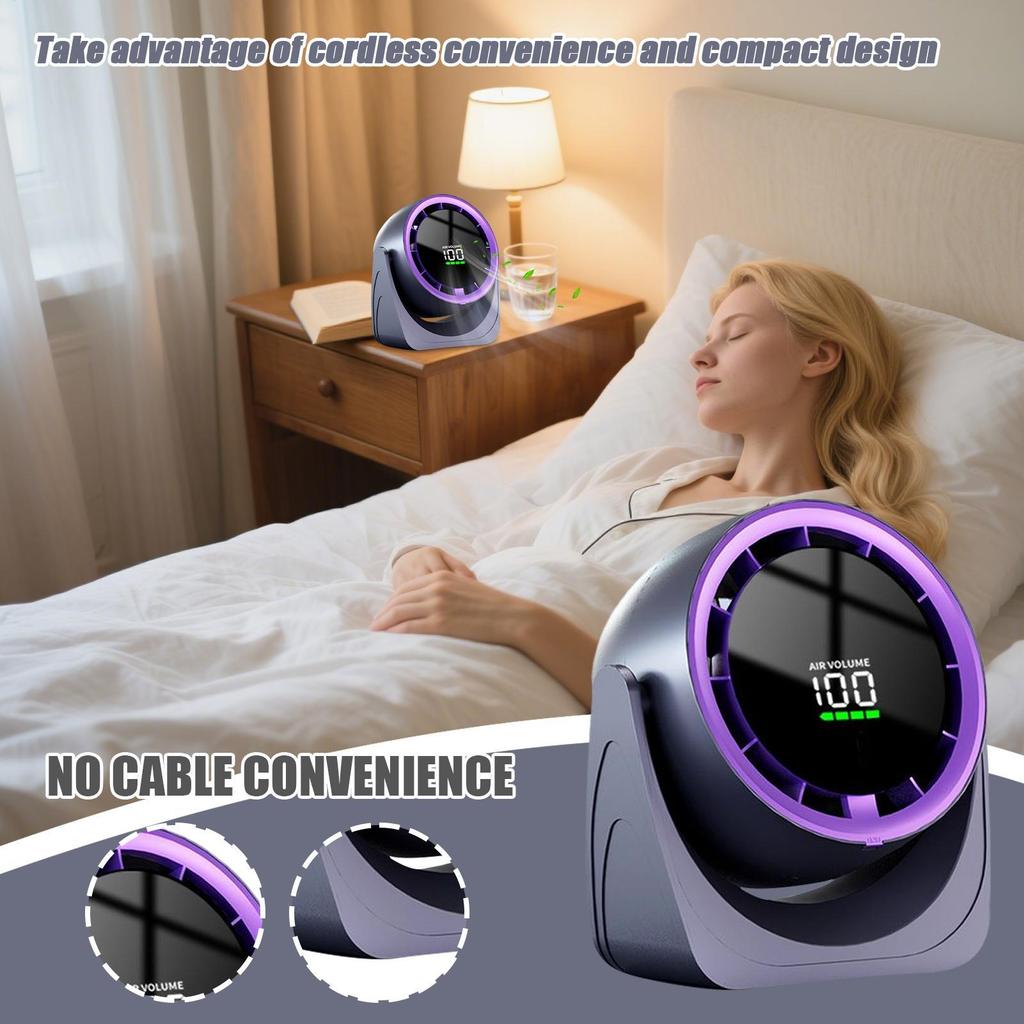 Table Top Remote Fan Digital Display Bedroom Home Tabletop Fan Convenient Quiet Cooler With Powerful Airflow For Workplace Dorm