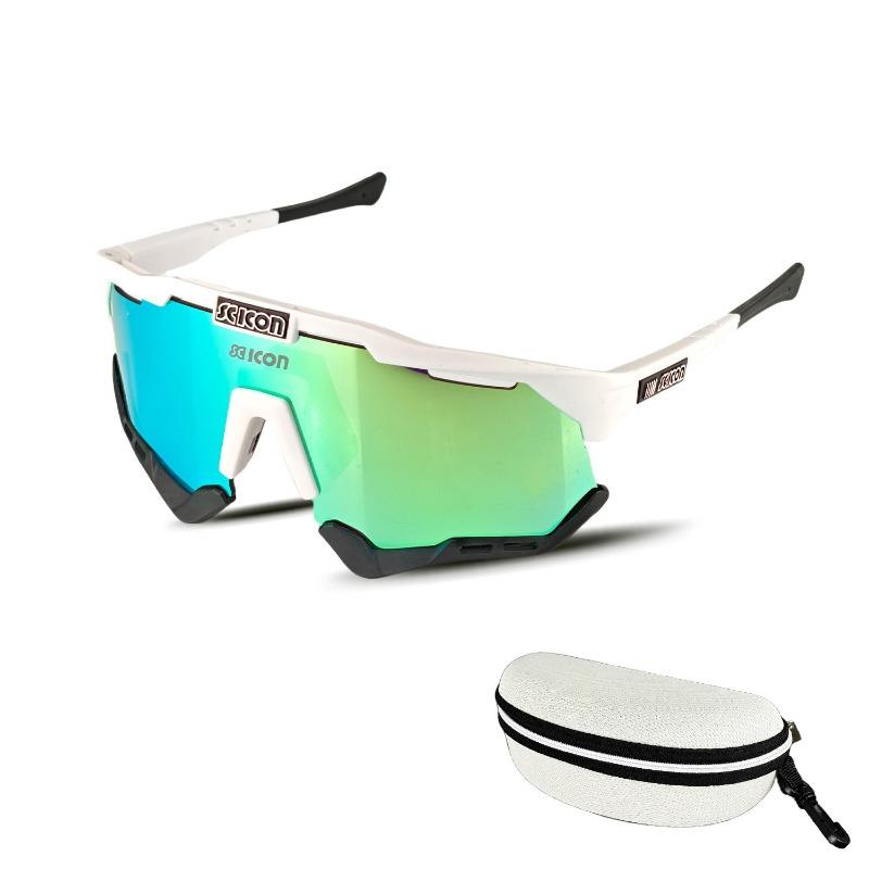 Men's and Women's Sports Glasses, Outdoor Riding Goggles, Motorcycle Lenses, Running Marathon Riding Glasses, Discoloration