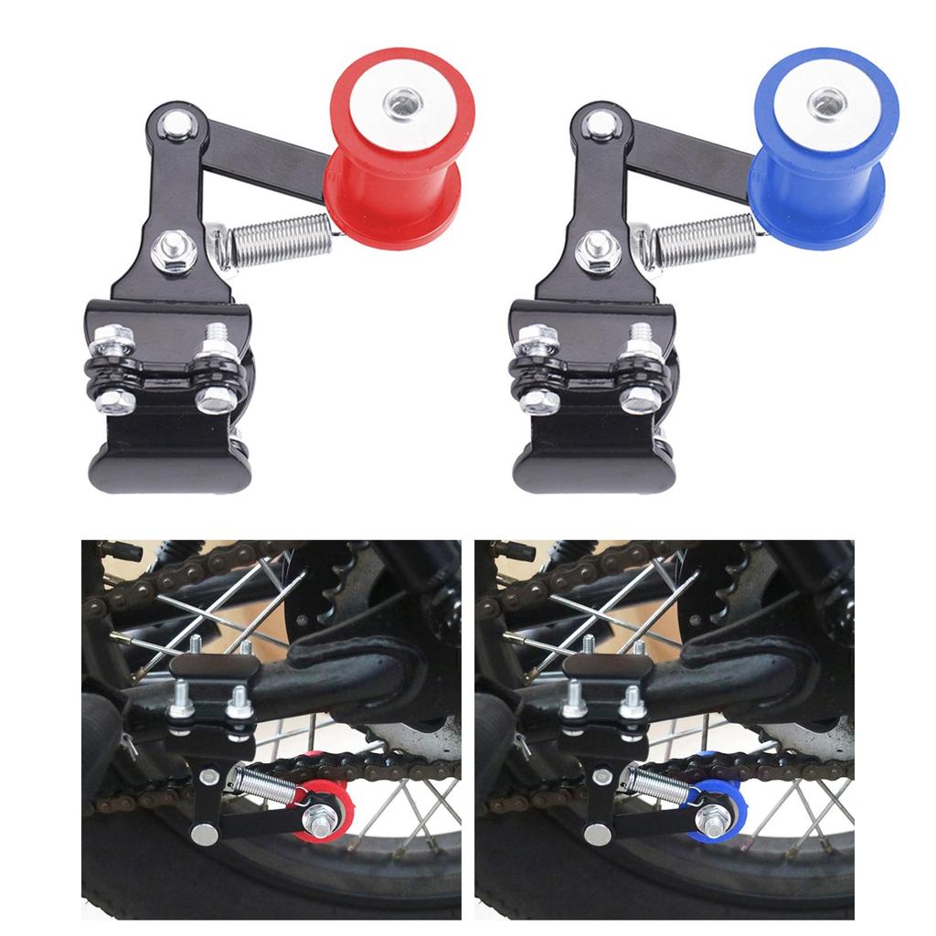 Universal Motorcycle Chain Adjuster Iron Durable Tensioner Roller Tool for Dirt Bike ATV Chain Protection
