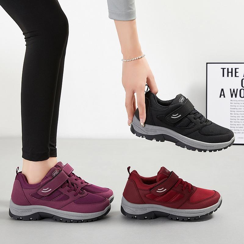 Jinshiyuan | Walking Shoes Women's Autumn Velcro Elderly Shoes Couple Outdoor Mountaineering Sneakers