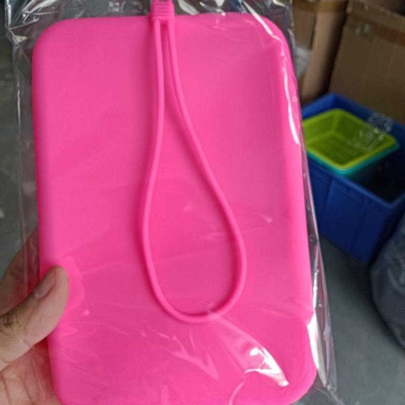 Cute Small Silicone Cosmetic Storage Bag Solid Color Travel Makeup Brush Case Portable Cosmetic Waterproof Organizer