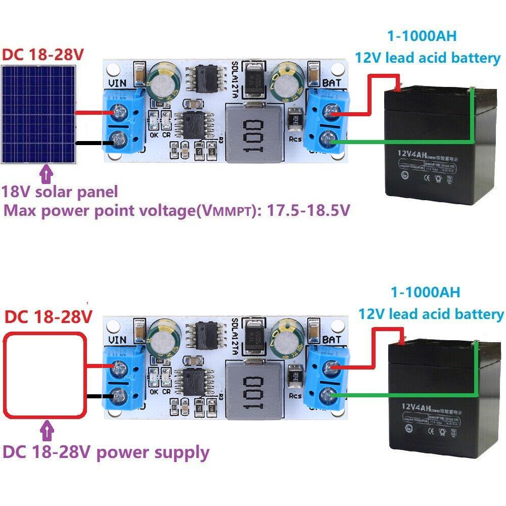 SDLA12Ta SDLA12TB  MPPT Solar Controller Charging Module for 12V 11000AH  Acid Battery(With
