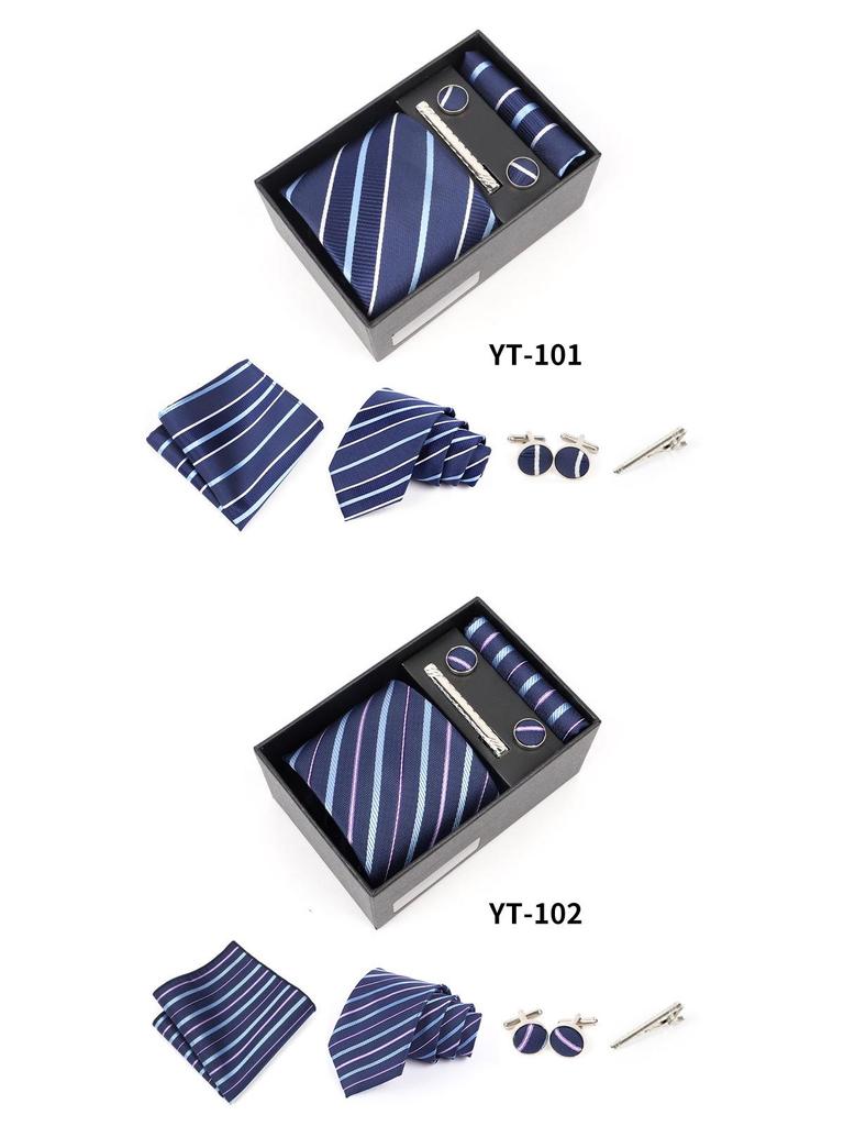Luxury Men's Tie Gift Box with High-End Jacquard Embroidery