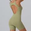 Women's Tight Yoga Clothes, Hip Lifting And Beautiful Back Fitness Clothes, Short Seamless Vest Jumpsuit