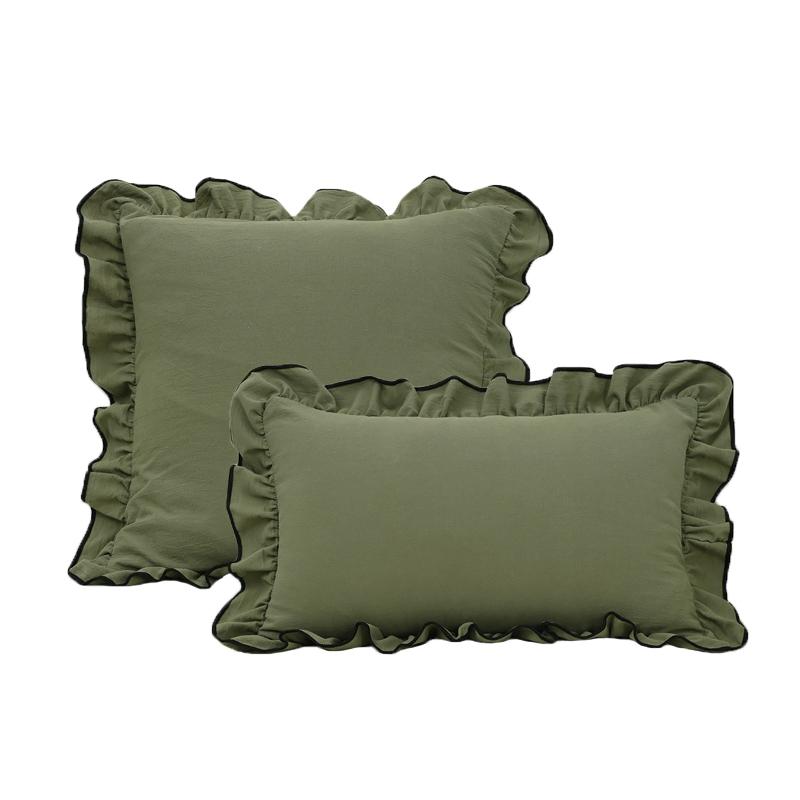 BUYNOW 1PC French ruffled skirt pillowcase without pillow core, living room sofa and bedroom cushion fabric decoration