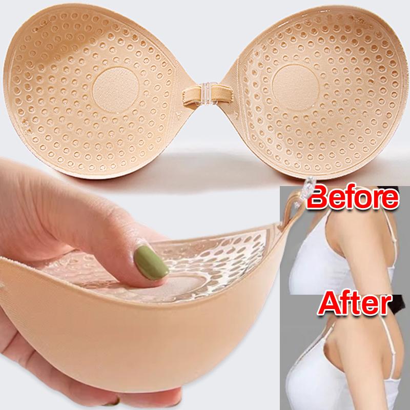 5cm Thick Breathable Adhesive Bra Silicone Nipple Tape Front Push Up Bra Reusable Invisible Strapless Chest Sticker
