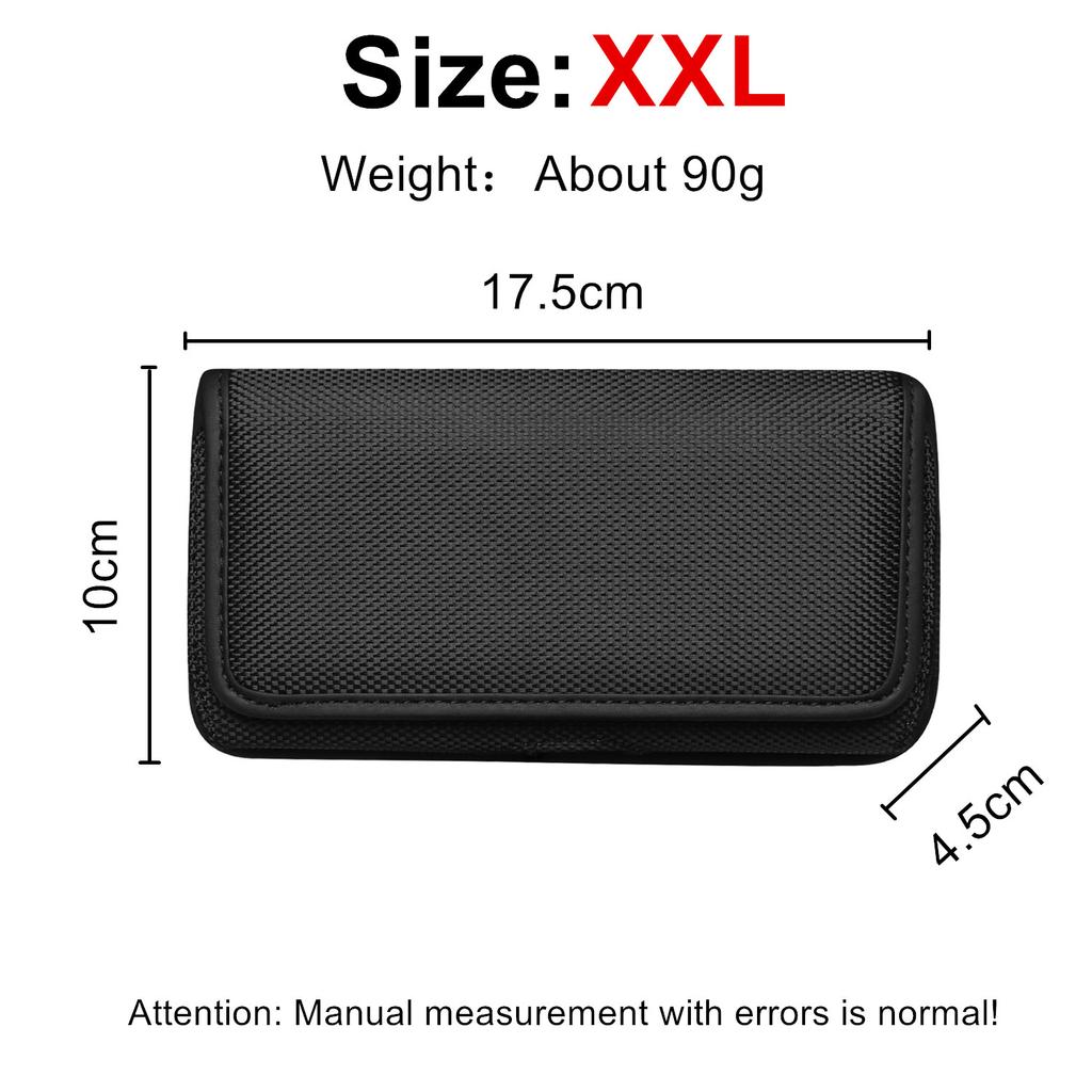 Horizontaler Oxford-Stoff Hüftgürtel Bauchtasche mit Clip Nylonmaterial Handy Lederhülle Handytasche für iPhone Apple Sumsung