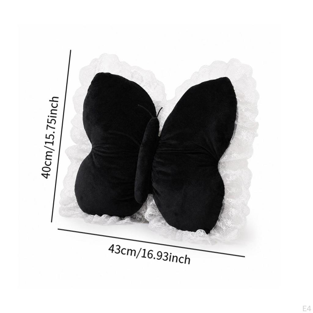 16" Butterfly Shaped Back Cushion Throw Pillows for Bedroom Office Decor