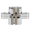 Hidden Door Zinc Alloy Invisible Hinge Silver 180 Degree Cross Door Hinge Concealed Cross Kitchen Cabinet Door