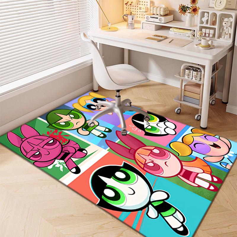 1Pc The Powerpuff Girls Printed rectangle carpet, home door mat, outdoor travel protection carpet A1