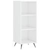 VidaXL Armoire à étagères blanc brillant 34,5x32,5x90 cm 828702