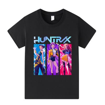 A1221 Kids Boys Girls Kpop Rumi Zoey Mira Print Short Sleeves T-shirt