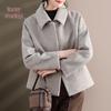 Xuexi Mid-Aged Women's 2024 Winter Wool Blend Lapel Coat