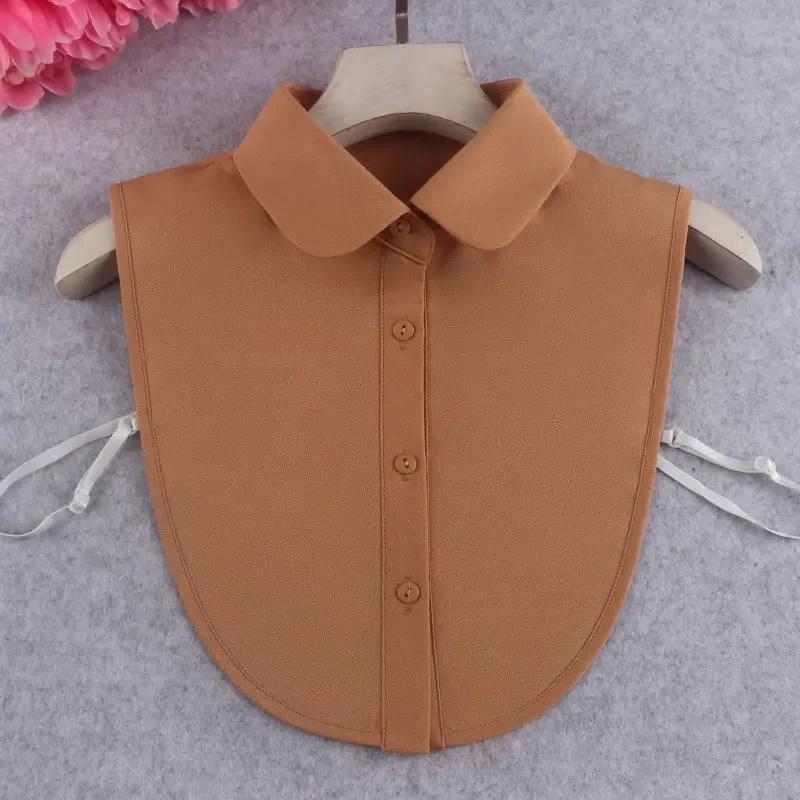 Solid Color Fake Collar for Women's Half Shirt Blouse Vintage Detachable Collar Shirt False Collar Women Clothes Accessories