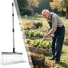 Rakes For Lawns Yard Rake With Adjustable Handle Yard Tools Gardening Leaf Collection Supplies For Cleaning Landscaping Beach
