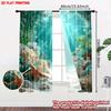 2D Flachdruck 2 Stück Vorhang Fensterbehandlung Curta Unterwasser Korallen Szene Digital Bedruckte Polyester Vorhänge Festliche Curta