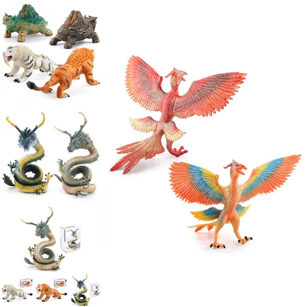 Colorful Pvc Fantasy Dragon Mythical Creature Model Toy Realistic Animal Figures
