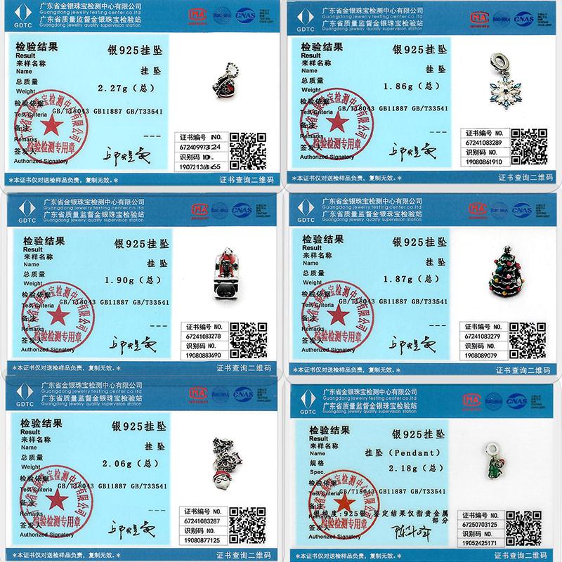 Winter Copper Original Christmas Charms Bead Pendant Fit Original Bracelet Necklace For Women Diy Jelwelry Gift